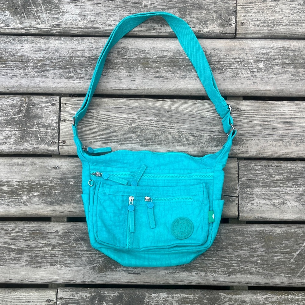 TEGAOTE Nylon Messenger / Crossbody Bag Green Adjustable Strap Travel